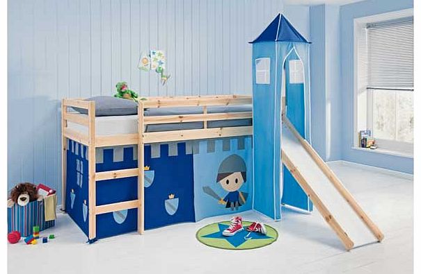 Unbranded Fun Slide for Mid Sleeper Bed - Pine