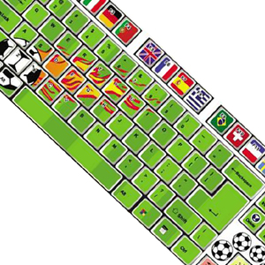 Unbranded Funkeyboards Computer Keyboard Stickers - Football