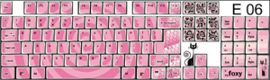 Unbranded Funkeyboards Computer Keyboard Stickers - Pink