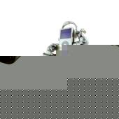 This amusing little gadget not only plays your music from your MP3 player at 2.3W per channel it als