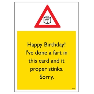Unbranded Funny Birthday Cards - Proper Stinks
