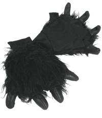 Unbranded Fur Monster Hand Paws - Black