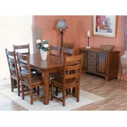 Unbranded Furniturelink - Chunky  Dining Table with 6 Chairs