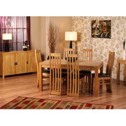 Furniturelink - Eve 160cm Dining Table with 6