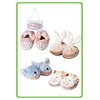 Cute Furry Friends Booties, select from Bunny Cream, Mouse Blue, Moo Cow White or Kitten Pink.