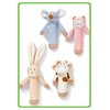 Cute Furry Friends rattle, select from Bunny Cream, Mouse Blue, Moo Cow White or Kitten Pink.