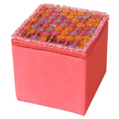 Fuschia Sequin Box