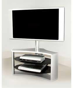 State of the art design. Universal fixing bracket. 2 tinted glass shelves. Supports up to 40kg