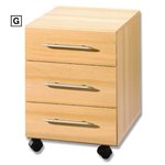(G) 3 Drawer Pedestal