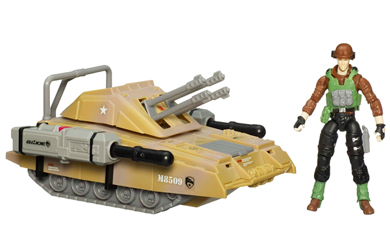 Unbranded G.I. Joe 9.5cm Alpha Vehicles with Figure - Armoured Panther with Sgt. Thunderblast