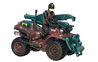 Unbranded G.I. Joe 9.5cm Alpha Vehicles with Figure - Snake Trax A.T.V. with Scrap-Iron