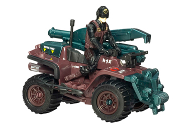 Unbranded G.I. Joe 9.5cm Alpha Vehicles with Figure - Snake Trax A.T.V. with Scrap-Iron