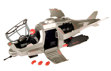 Unbranded G.I. Joe 9.5cm Bravo Vehicles with Figure - Cobra Gunship with Firefly