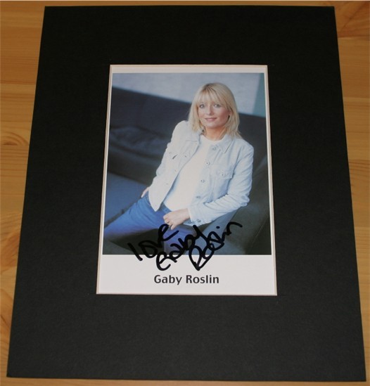 GABY ROSLIN SIGNED and MOUNTED 10 x 7.5