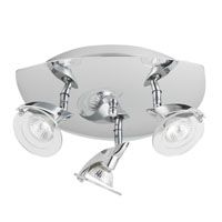 Galaxy 3x20w Light Round Halogen Spotlight Chrome