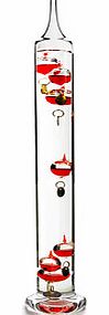 Unbranded Galileo Thermometer 43cm 7 Red Temperature Globes
