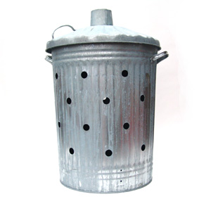 Unbranded Galvanised Steel Dustbin Incinerator
