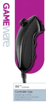 Unbranded GAMEware Black Wii Grip Controller