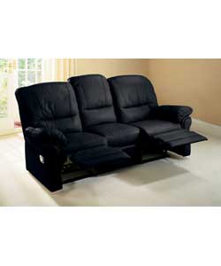 Garda Large Black Reclining Sofa