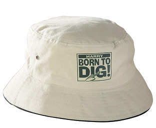 Unbranded Gardeners Bucket Hat - Stone - Med-Lge - Born To