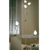 Delicate cut glass decoration and cone shaped opal glass shades. 3 x max 40W E14 bulb required. Heig