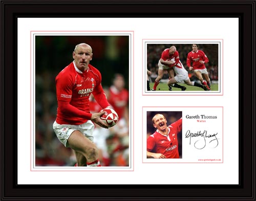 Unbranded Gareth Thomas framed player profile presentation
