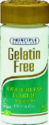 Garlic 2mg - 60 Gelatin Free Capsules - Odourless by Principle Healthcare