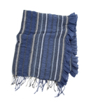Soft and luxurious, this wide and lightweight wool-mix scarf is gently gathered along its length and