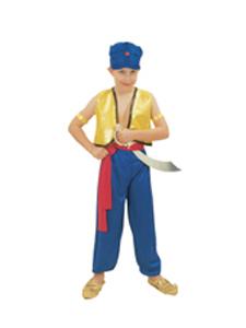 Search for your Princess Jasmine in this Aladdin style costume. Consists of blue trousers and gold b