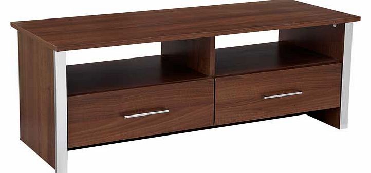 Unbranded Genova 2 Drawer TV Entertainment Unit - Walnut