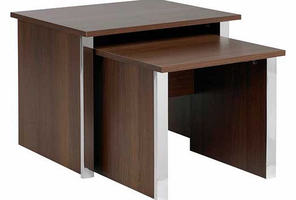 Unbranded Genova Nest of Tables - Walnut Effect