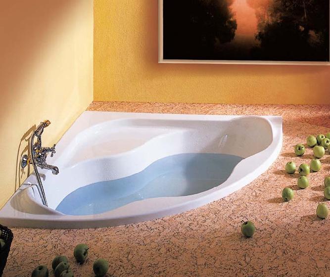 Gentiana Acrylate Corner Bath with Support