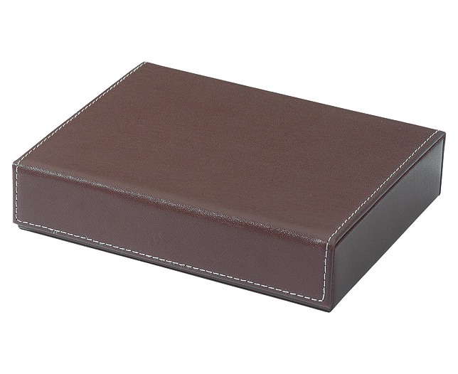 Unbranded Gentlemanand#8217;s Leather Organiser Box - Brown