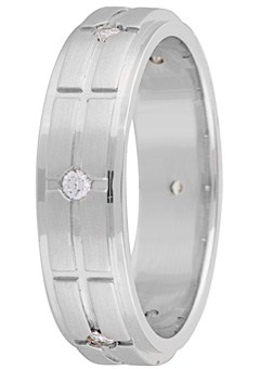 Unbranded Gents 9ct Gold 0.18ct Diamond set Fancy Wedding