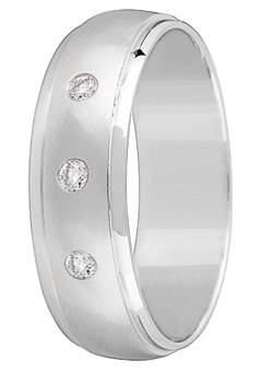 Unbranded Gents 9ct Gold Diamond set Matt and Polished