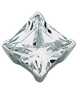 Gents Ice Sterling Silver Cubic Zirconia Earring