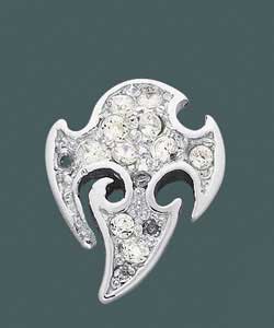 Gents Ice Sterling Silver Set Tribal Stud Earring