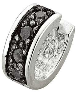 Unbranded Gents Ice Sterling Silver Single Huggie Earring