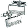 Gents Silver Cubic Zirconia Cufflinks