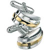 Gents Silver Cufflinks With Gold Plate Detail