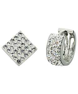 Unbranded Gents Sterling Silver Crystal Earring