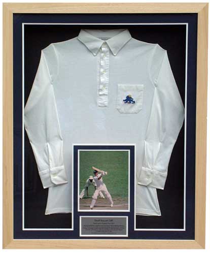 Unbranded Geoff Boycott Test Match worn England shirt presentation
