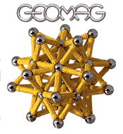 Geomag is a construction system made up of interconnecting magnetic bars and steel ballsthat can be