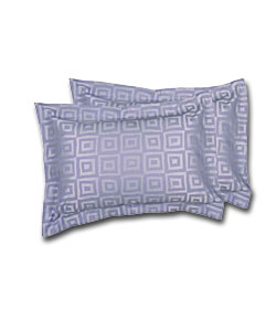 Geometric Oxford Pillowcase - Lilac