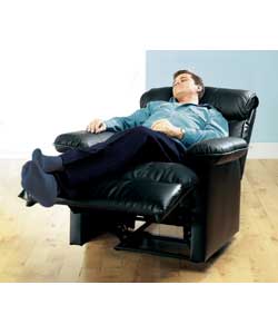 Georgia Leather Recliner - Black