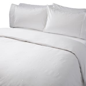 Georgina Duvet Cover- Single- White