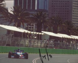 Gerhard Berger Signed Melbourne 1997 Photo