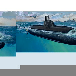 Unbranded German submarine Class 212A plastic kit 1:144