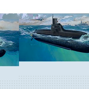 German submarine Class 212A from German Specialists Revell. With the new Class 212 A submarines the 