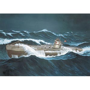 German Submarine VII C Wolf Pack plastic kit from German specialists Revell. The U-Boot type VII-C i
